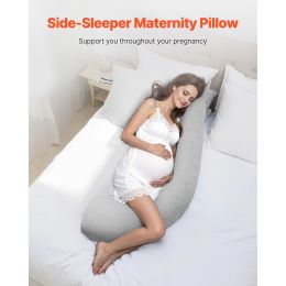 Pregnancy Pillows for Side Sleeping, L-Shaped Maternity Pillow for Pregnant Women