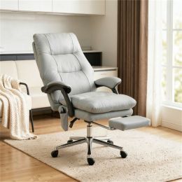 Massage chair, office chair, high back chair, computer chair, light gray