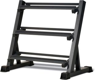 1100LB Capacity Adjustable 3-Tier Dumbbell Rack for Home Gyms 36-Inch Base Model Storage Stand