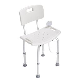 Shower Chair, Shower Seat with Back, Adjustable Height Shower Stool, Shower Chair for Inside Shower Bathtub