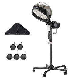 Professional Hair Steamer for Deep Conditioning, 11.81-inch Hooded Ionic Hair Steamer with 2 Modes, Height-Adjustable Standing Hair Steamer with