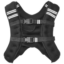 Weighted Vest, 12 lbs Weight Vest with Reflective Stripe, Adjustable Buckle Body Weight Vest for Men Women, Workout Equipment for Strength Traini
