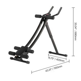 AB Workout Machine, Ab Workout Equipment at Home Gym, Core & Abdominal Trainers for Women, 440 lbs Weight Capacity Strength Training Ab Cruncher