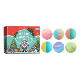 OceAura Christmas Colorful Bath Ball, Bubble Shower Fragrance Moisturizes Long-Lasting Plant Cleaning Bath Ball (Option: 180g-210g-5.12*3.54*1.5inch)
