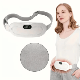 Portable Heating Pad, Cordless Heating Pad with 3 Heat Levels and 4 Massage Modes (Color: White)