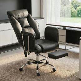 Massage chair, office chair, high back chair, computer chair, black (Color: Black)