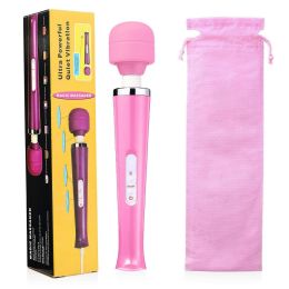 Multi-Speed Vibrating Powerful Wired Massager Wand Full Body Magic Therapy Motor (Color: Pink)