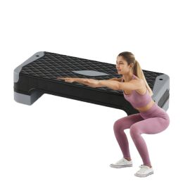 Fitness Training Equipment Aerobic Step Platform Set (Color: Gray & Black, Type: Fitness Supplies)