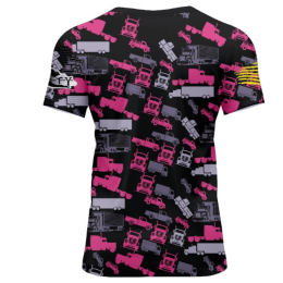 Trucker Camo Unisex Hot Pink Tee (size: small)