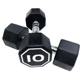 Octagon Dumbbell for Commercial & Household Fitness Usage (Color: Black, Weights Available: 10LB)