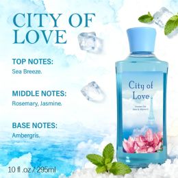 12 Scents,9.98 Oz. Unisex Shower Gel,body Wash. Large Size, Gently Cleanses And Moisturizes, Enriched With Aloe Vera And Vitamin E. Floral, Fruit (Option: City Of Love)